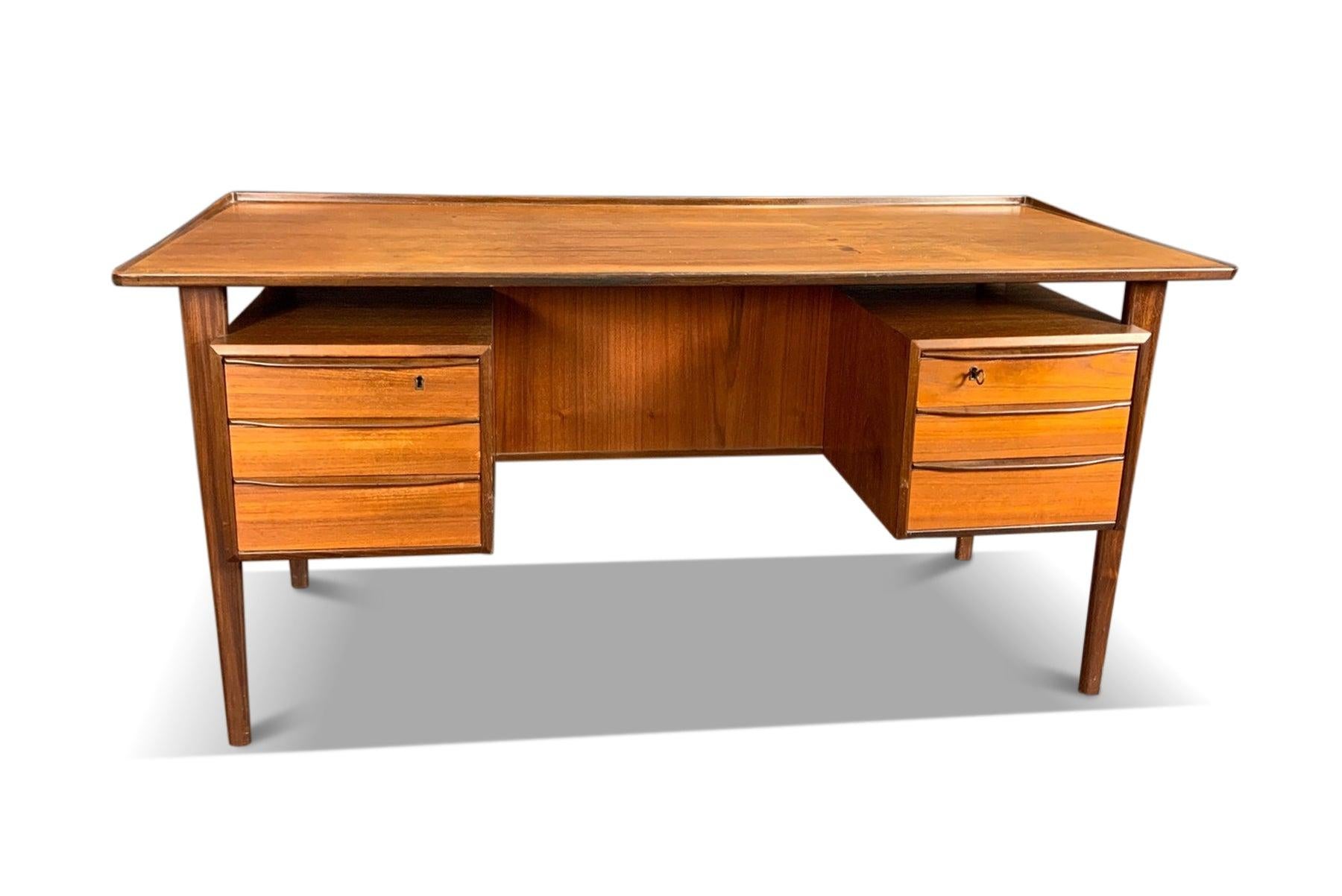 Teak Danish Modern Writing Desk by Peter Løvig Nielsen