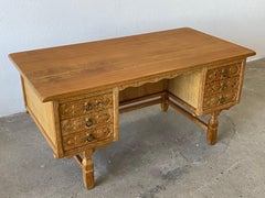 Danish Modern Writing Desk in Oak, in style of Henning Kjærnulf, Denmark, 1960s