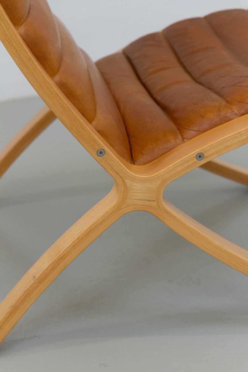 Silla X danesa moderna de Hvidt & Mølgaard para Fritz Hansen, década de 1970. Escandinavo moderno en venta