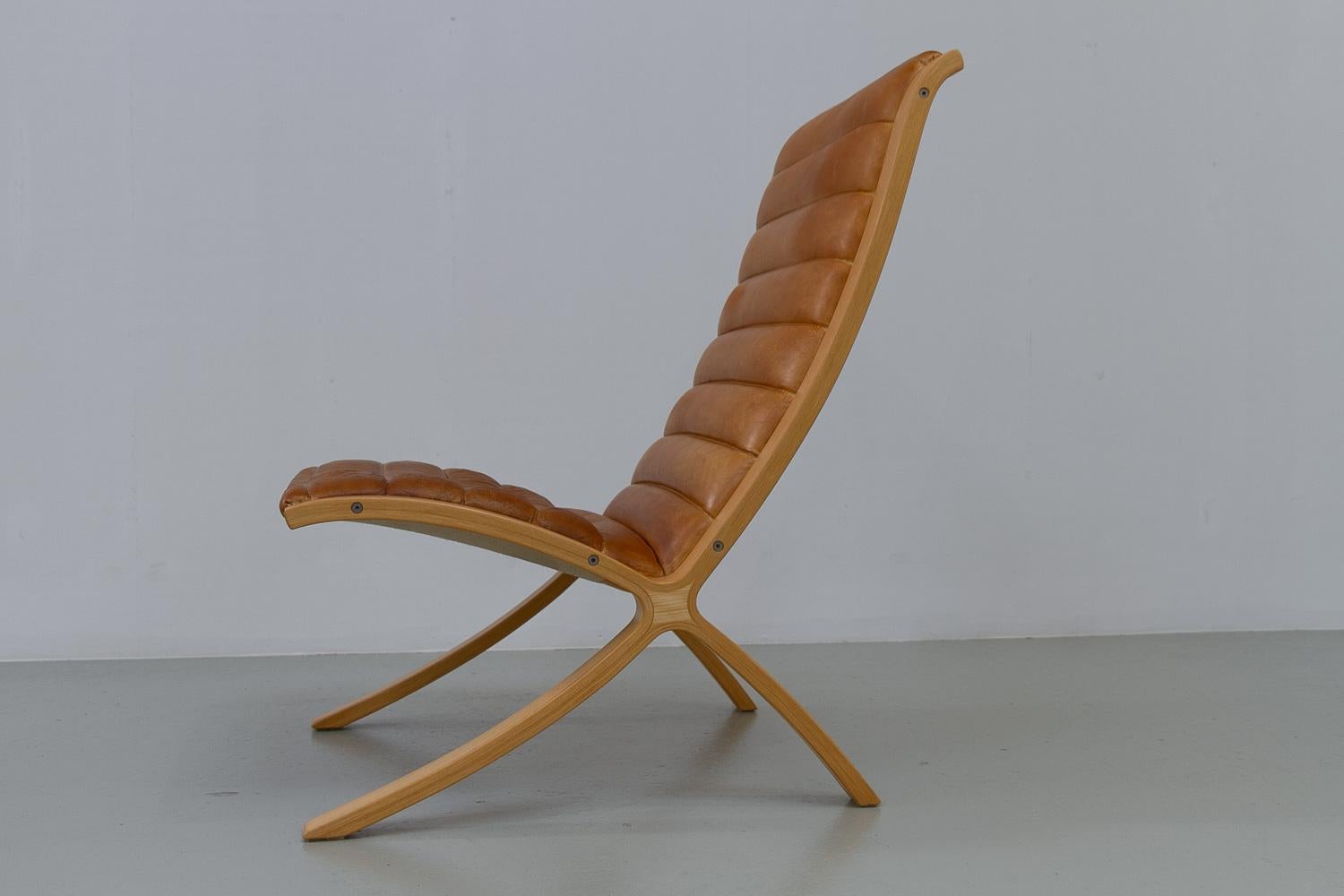 Silla X danesa moderna de Hvidt & Mølgaard para Fritz Hansen, década de 1970. en Bueno estado para la venta en Asaa, DK