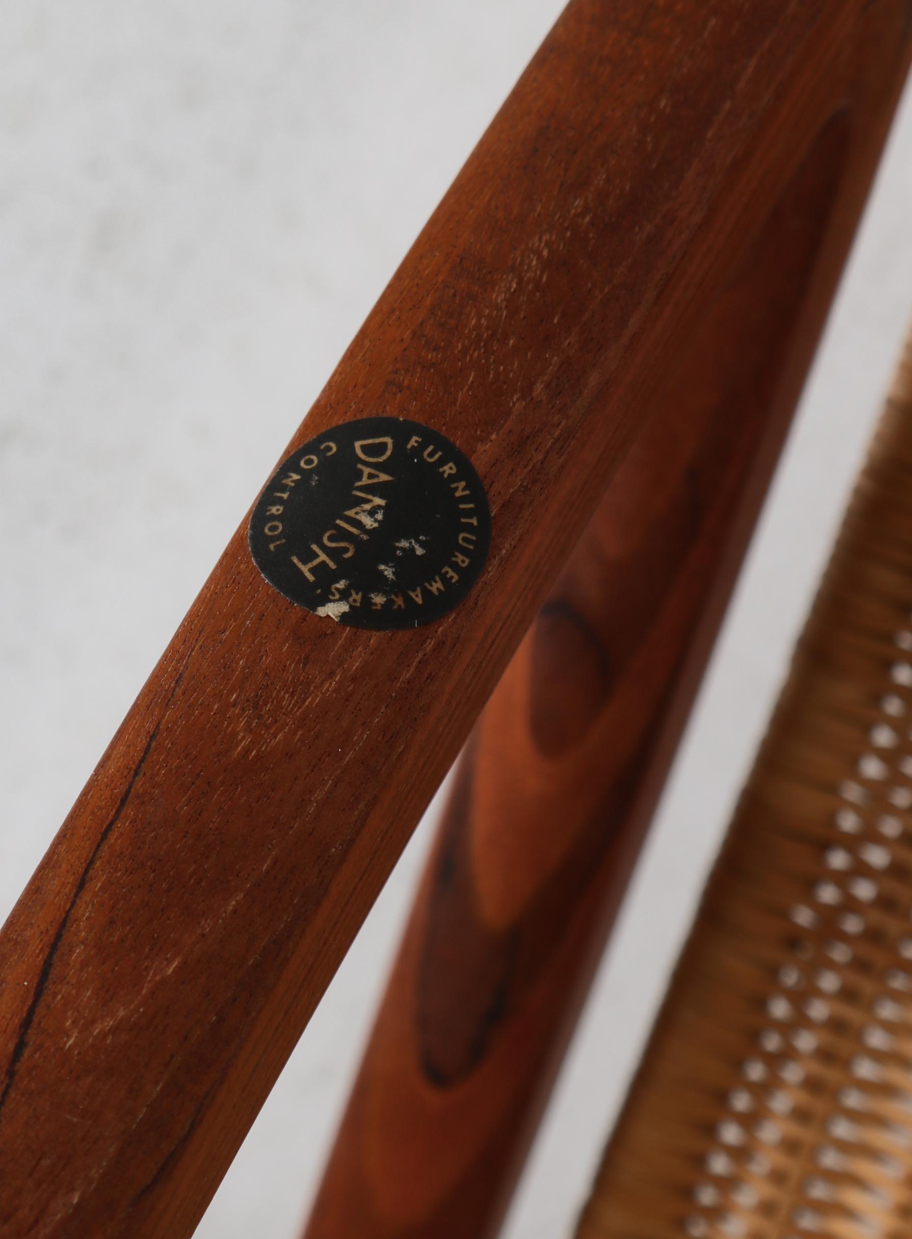 Danish Modern "Xchair" Lounge Chair by Hvidt and Mølgaard for Fritz Hansen, 1959 at 1stDibs