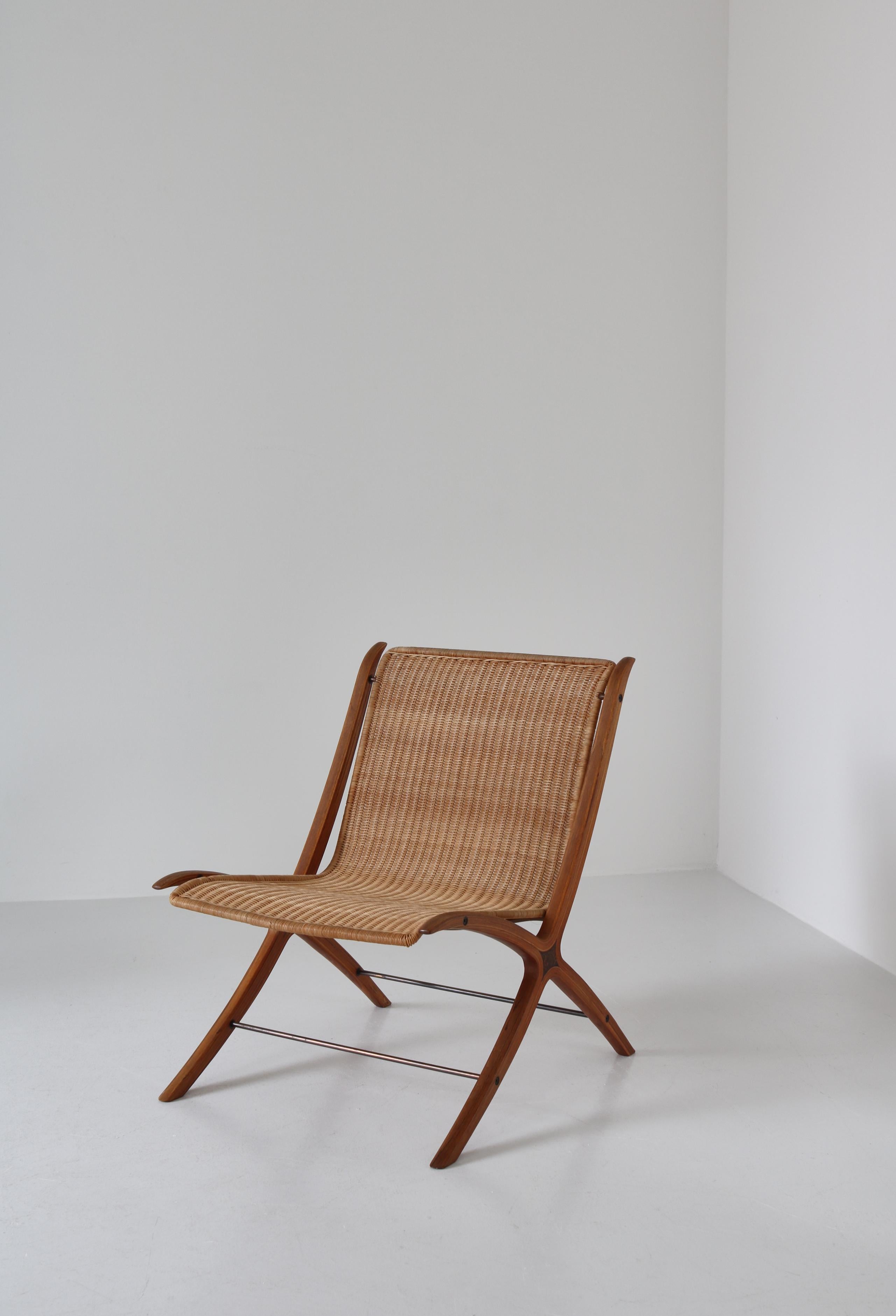 Danish Modern "Xchair" Lounge Chair by Hvidt and Mølgaard for Fritz Hansen, 1959 at 1stDibs