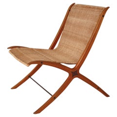 Danish Modern "X-chair" Lounge Chair by Hvidt & Mølgaard for Fritz Hansen, 1959