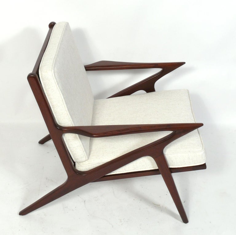 Danish Modern Z Chair in the Manner of Poul Jensen For Sale at 1stDibs