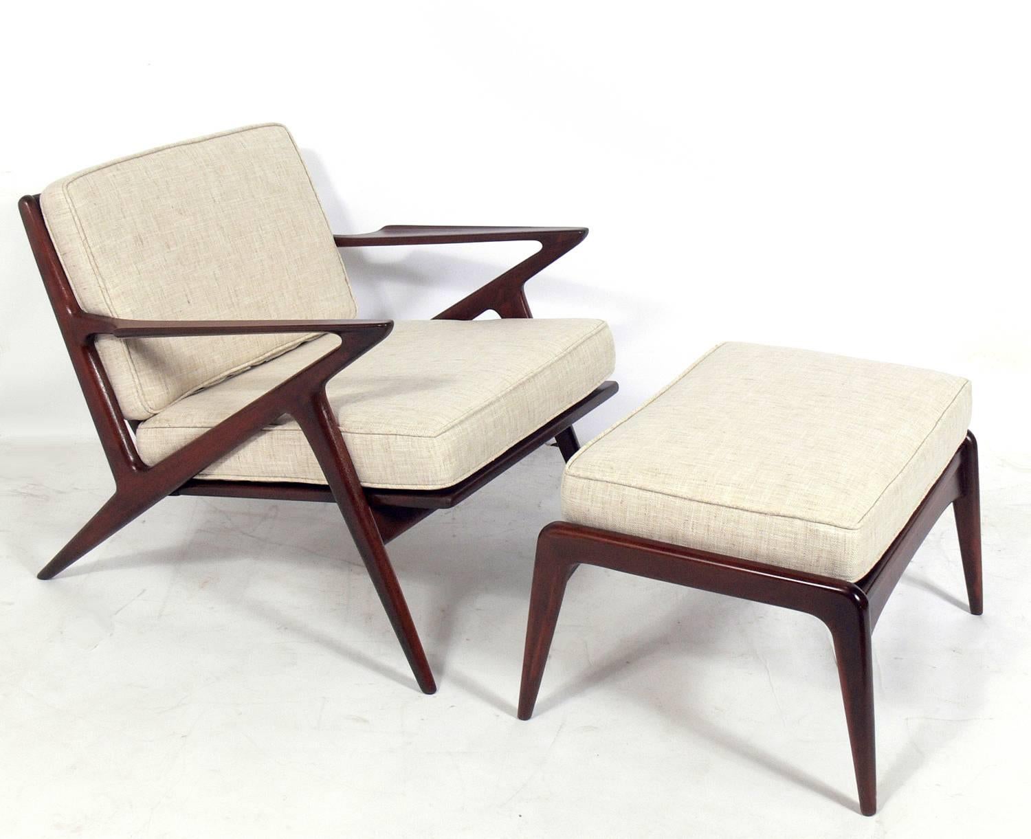 mid century z lounge chair