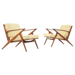 Danish Modern "Z" Lounge Chairs by Poul Jensen for Selig