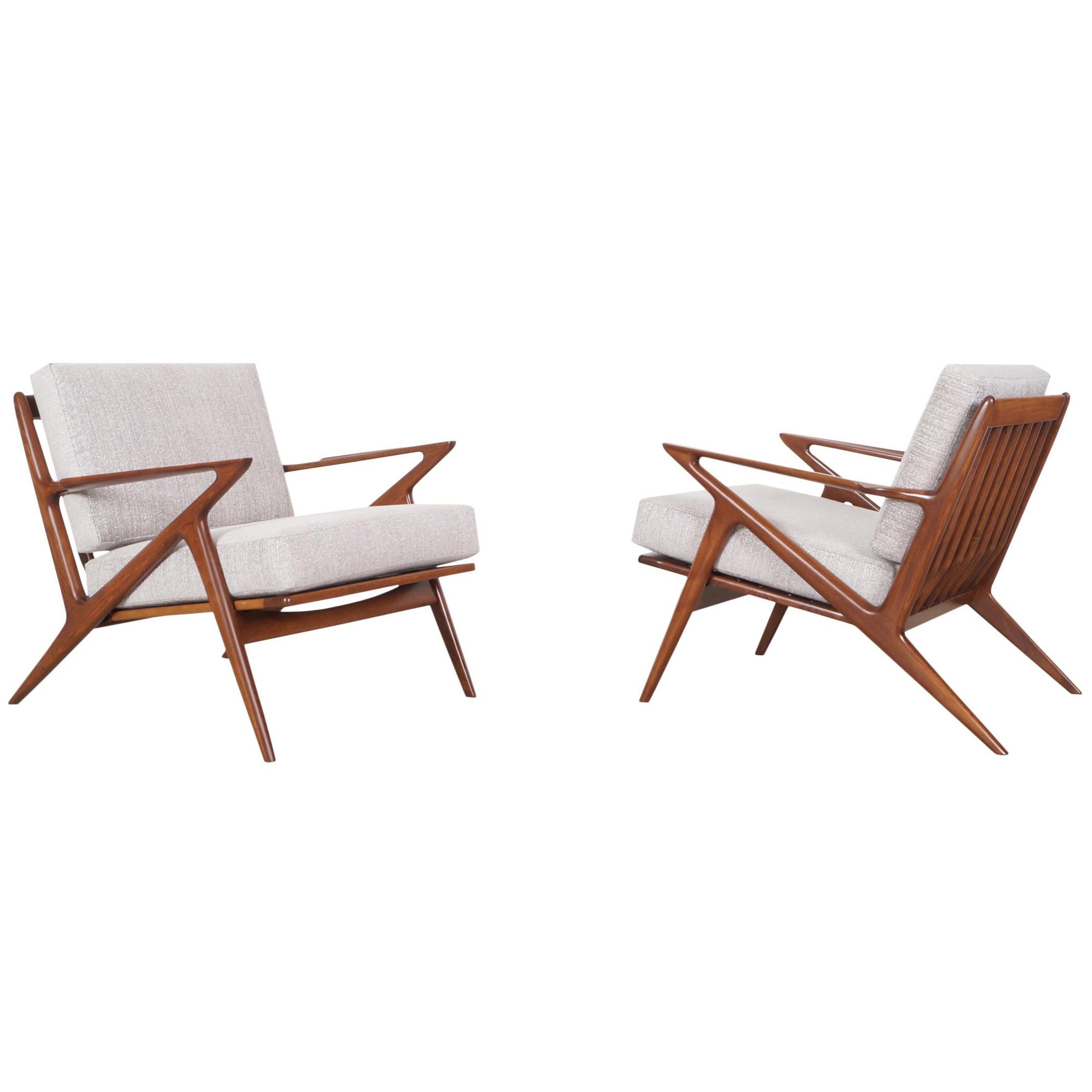 Pair Poul Jensen Selig Z Chairs at 1stDibs