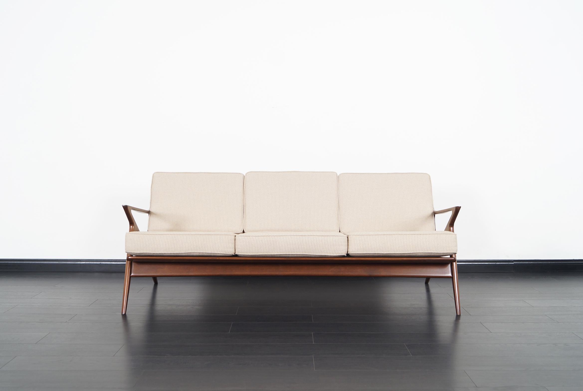 A Danish modern classic sofa designed by Poul Jensen for Selig. Known as the 
