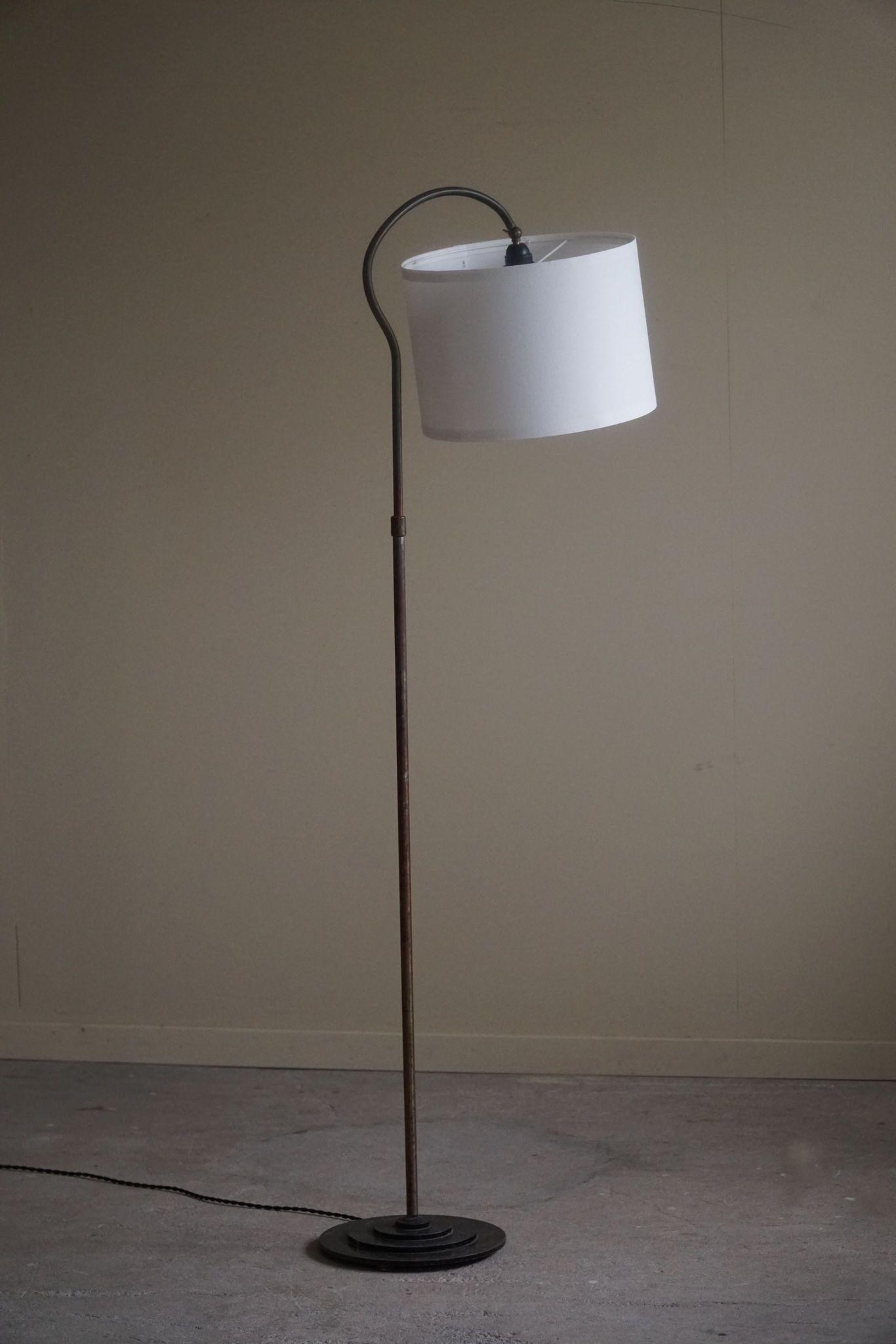 Danish Modernism, Adjustable Floor Lamp in Steel, Mid Century, 1950s 5
