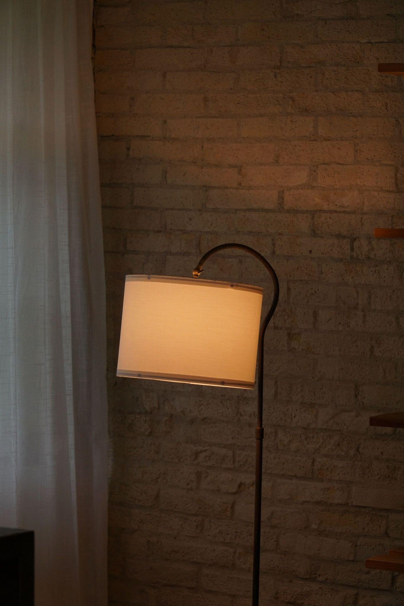 Danish Modernism, Adjustable Floor Lamp in Steel, Mid Century, 1950s 6