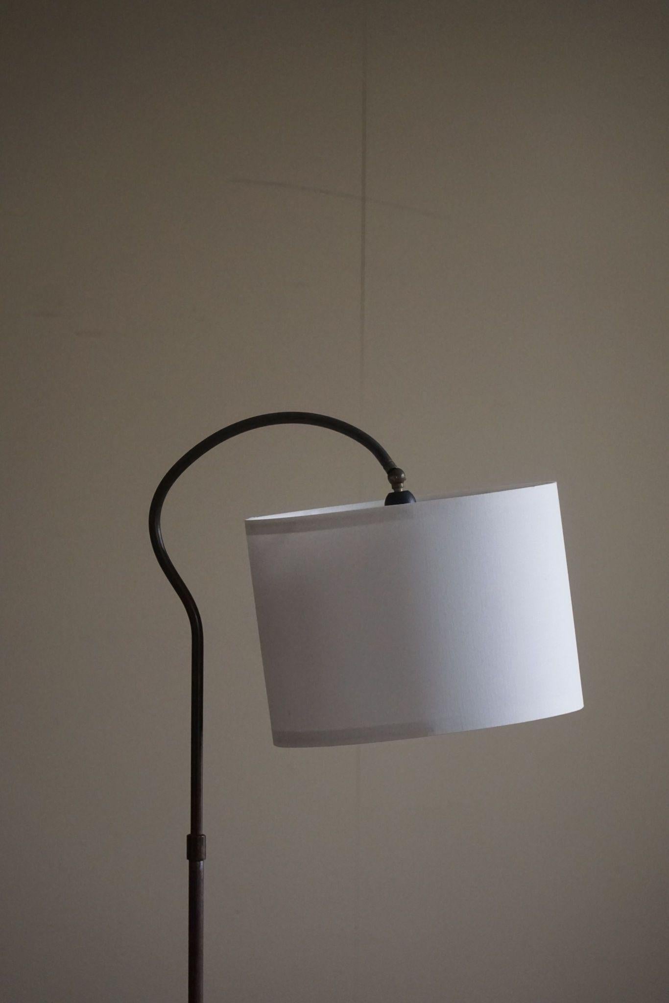 Danish Modernism, Adjustable Floor Lamp in Steel, Mid Century, 1950s 7