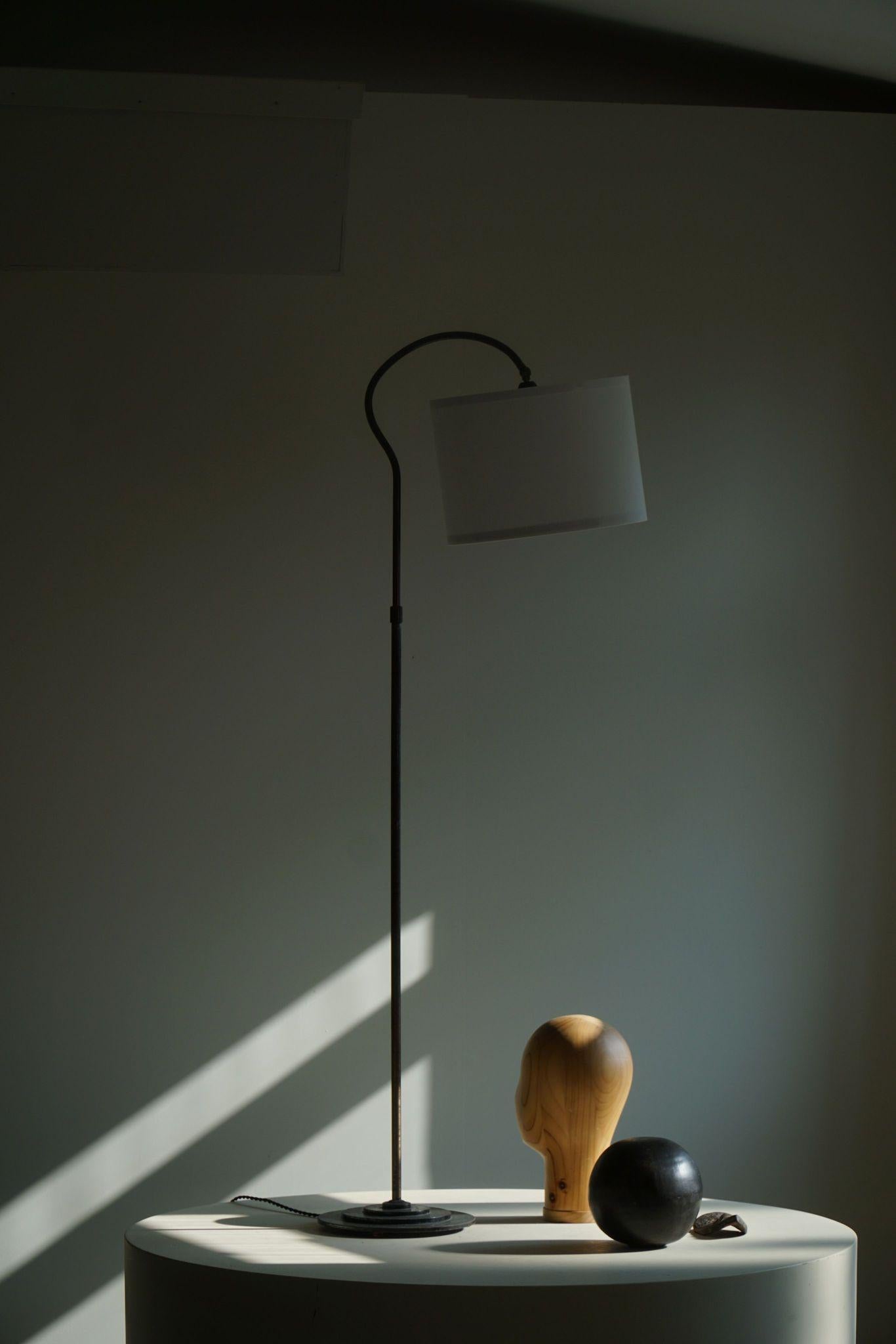 Danish Modernism, Adjustable Floor Lamp in Steel, Mid Century, 1950s 11