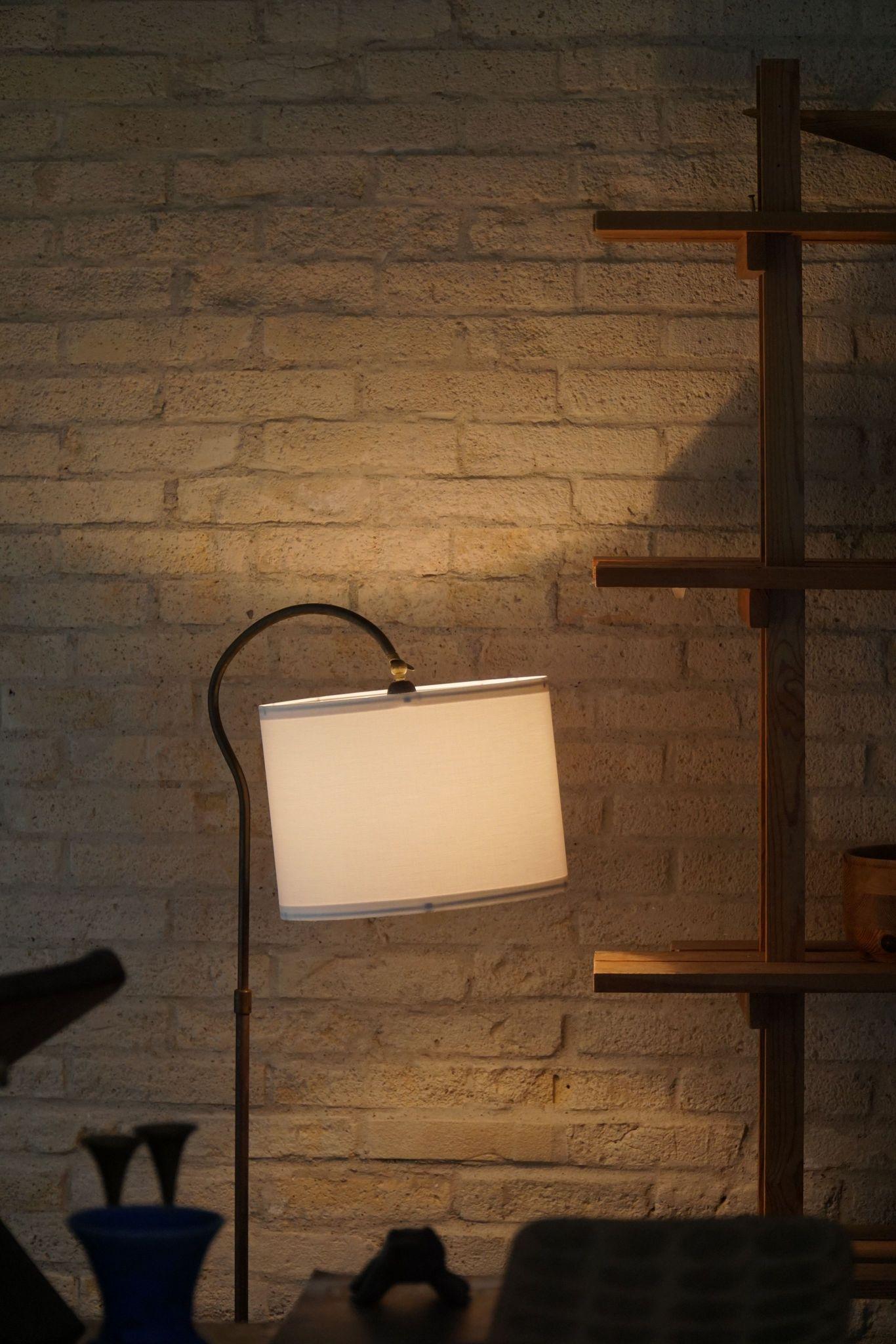 Danish Modernism, Adjustable Floor Lamp in Steel, Mid Century, 1950s In Good Condition In Odense, DK