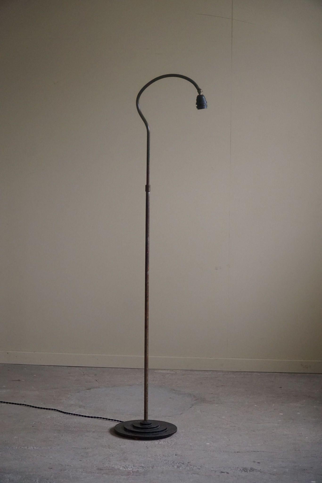Danish Modernism, Adjustable Floor Lamp in Steel, Mid Century, 1950s 2
