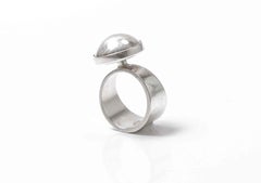 Danish Modernist 1960s Silver Ring by Nils Erik From