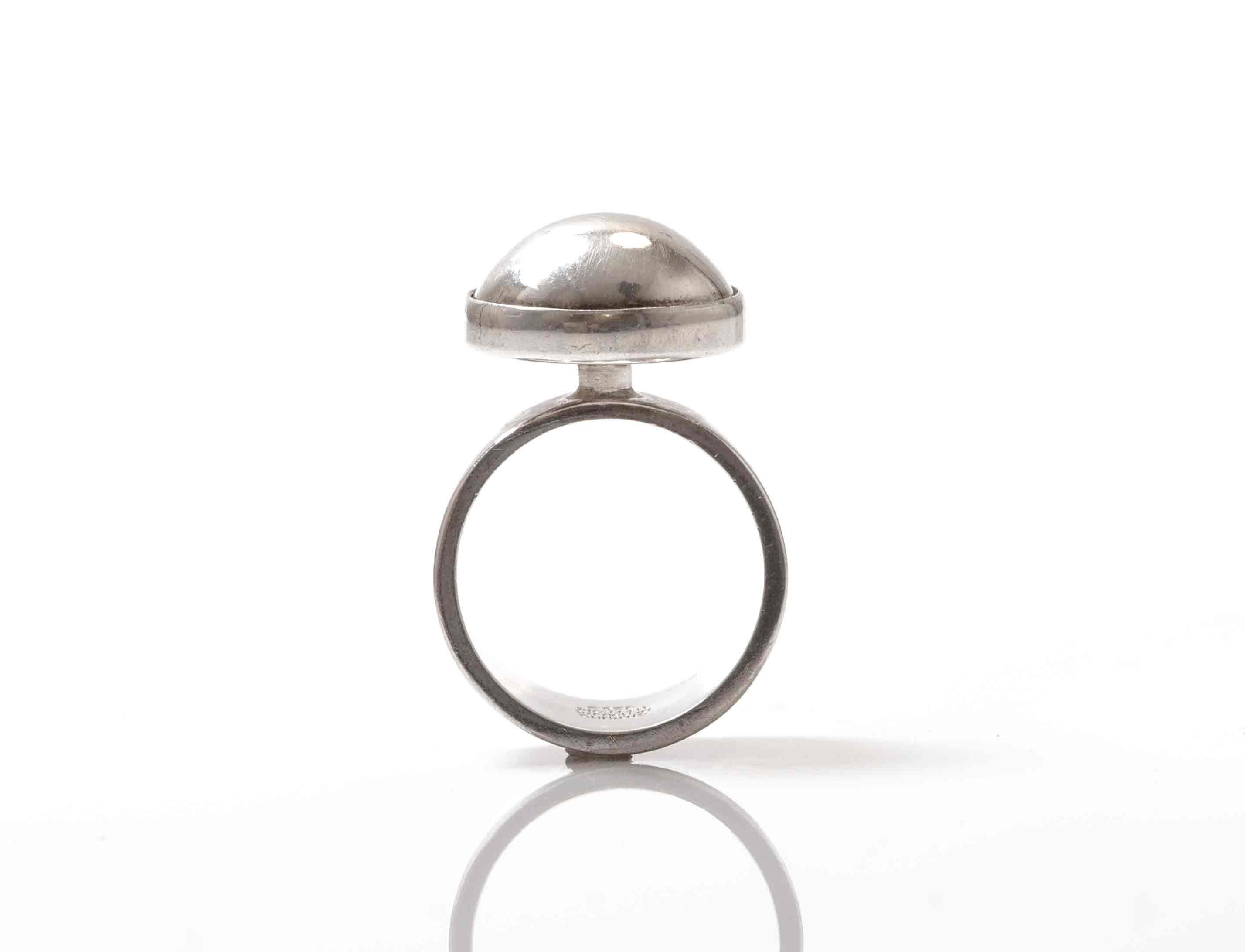 Women's Danish Modernist 1960s Silver Ring by Nils Erik From For Sale