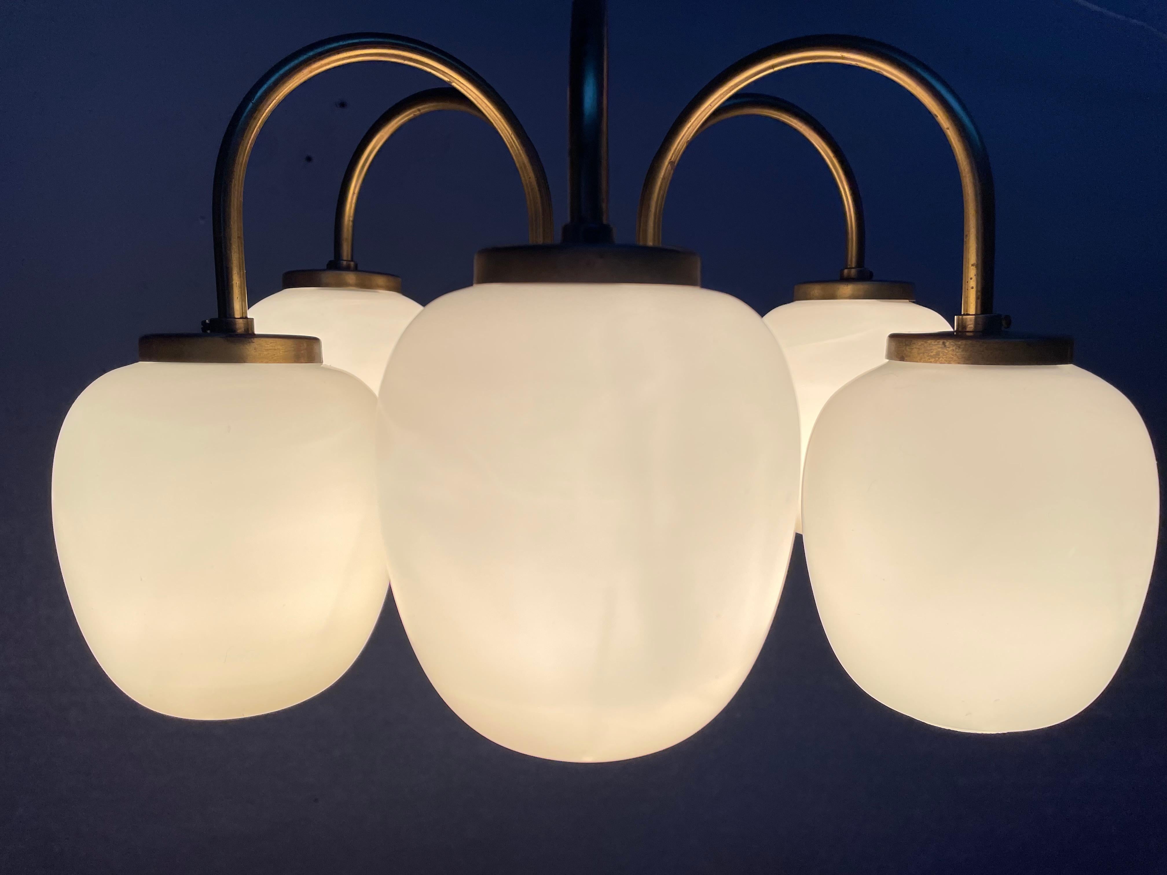 Danish Modernist 6 Arm Chandelier Pendant By LYFA  For Sale 9