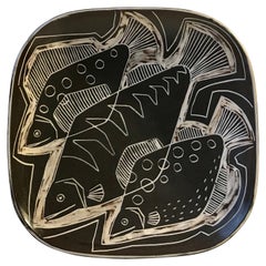 Danish Modernist Ceramic Centerpiece Plate by Eva & Johannes Andersen, 1960s