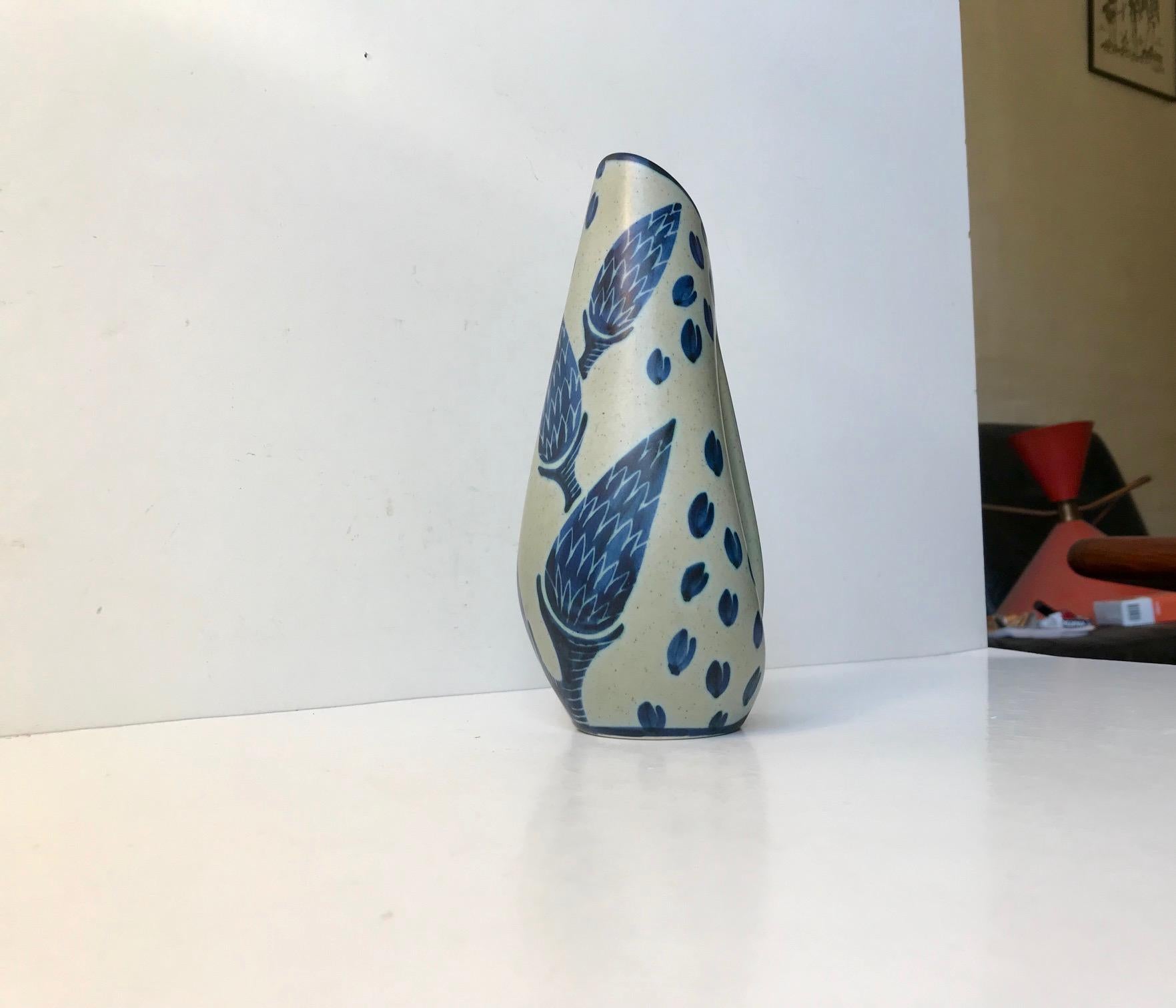 Glazed Danish Modernist Ceramic Jug Vase by Einar Johansen for Søholm, 1960s