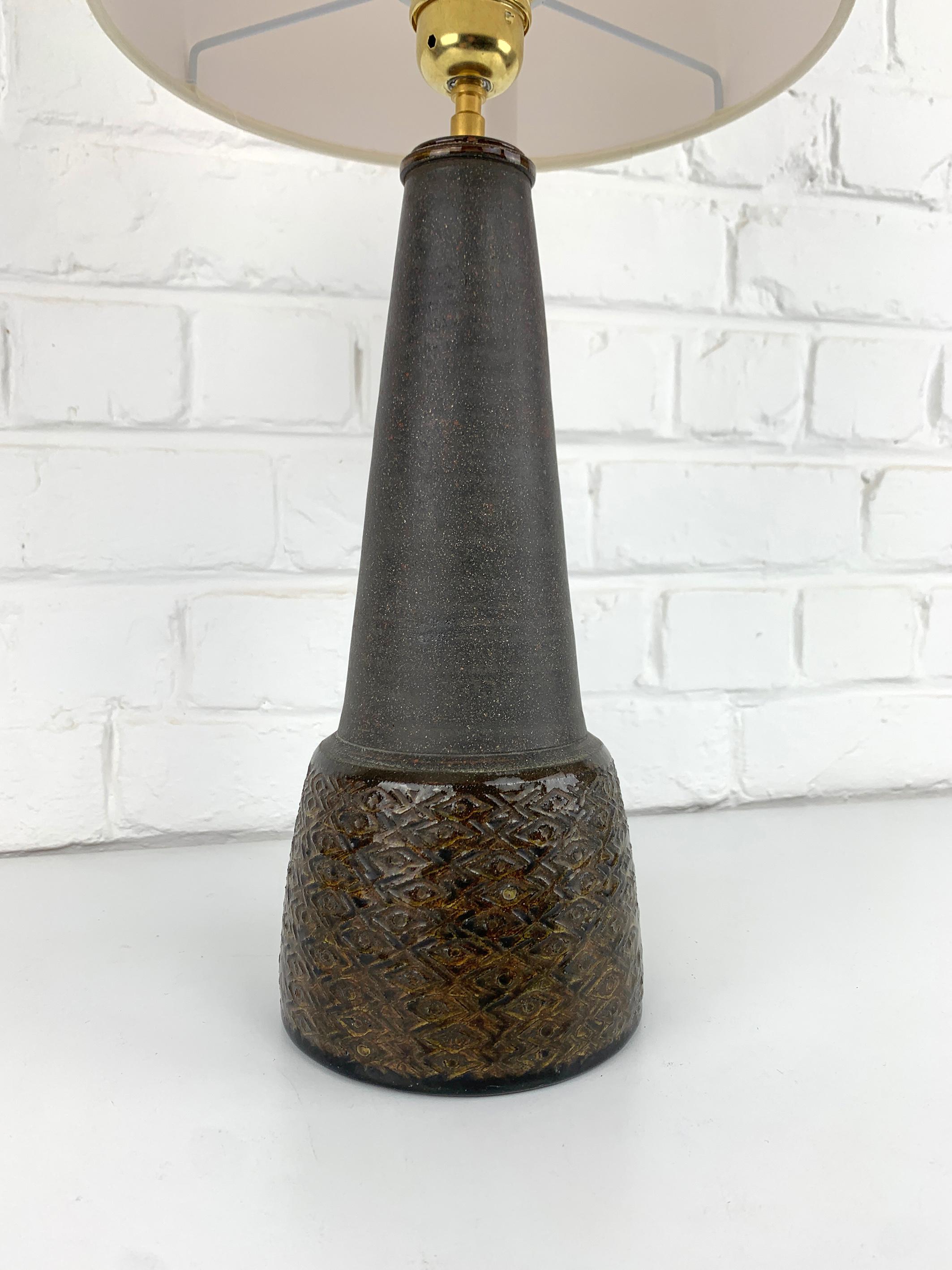 Scandinavian Modern Danish Modernist Ceramic Table Lamp, Stoneware, Nils Kähler for HAK Denmark 1960