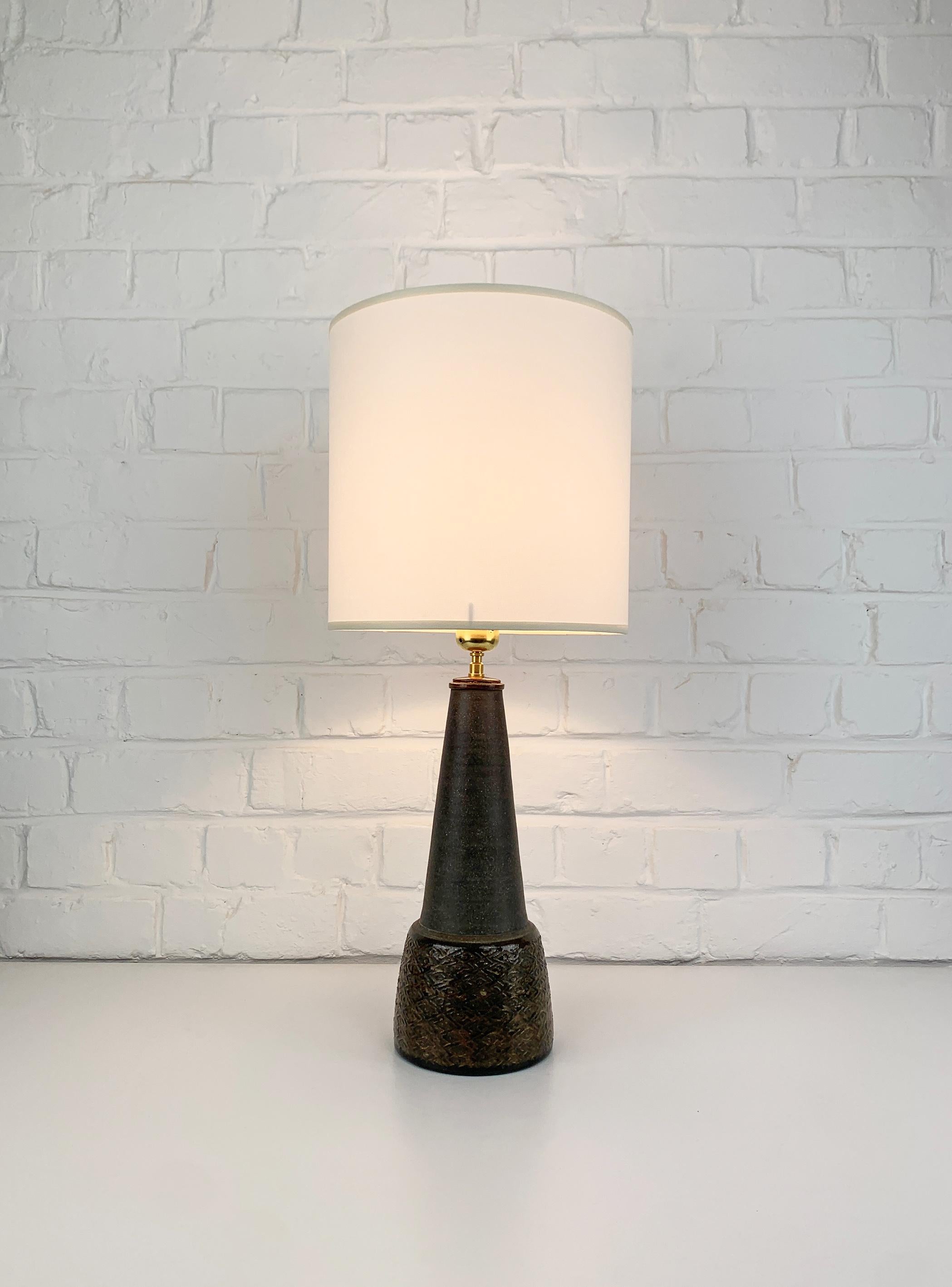 20th Century Danish Modernist Ceramic Table Lamp, Stoneware, Nils Kähler for HAK Denmark 1960