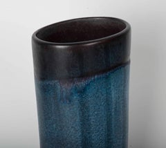 Danish Modernist Ceramic Vase in Blue and Green