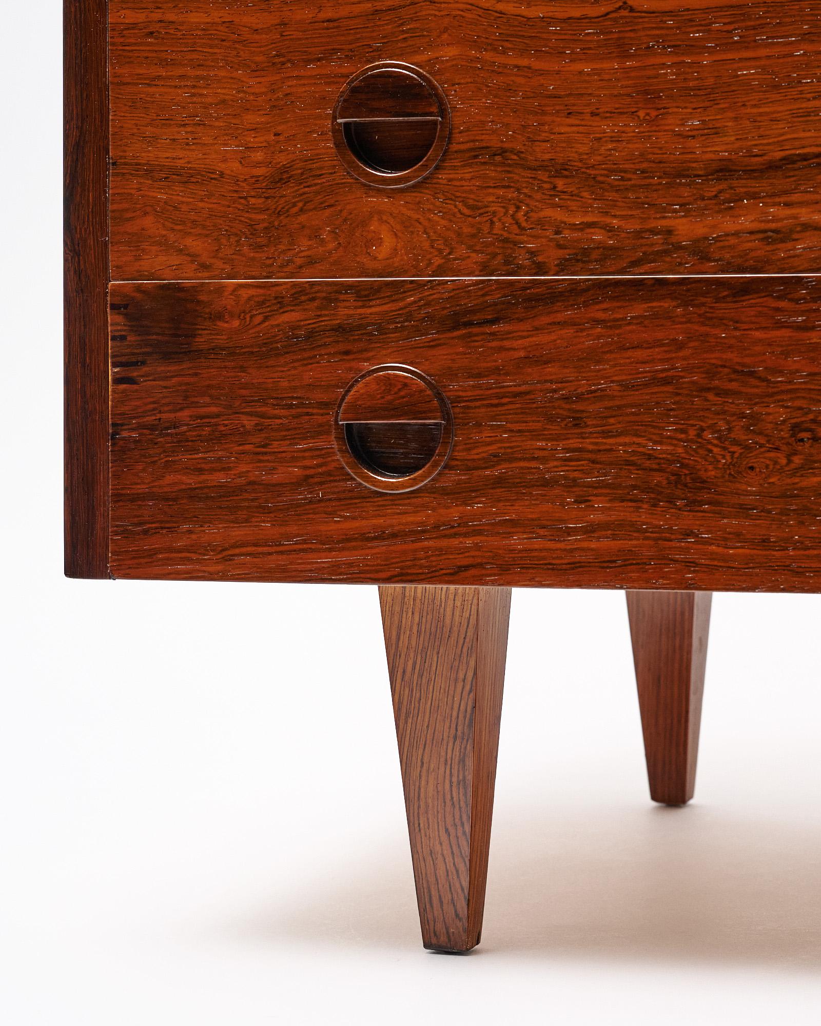 Rosewood Danish Modernist Chest For Sale