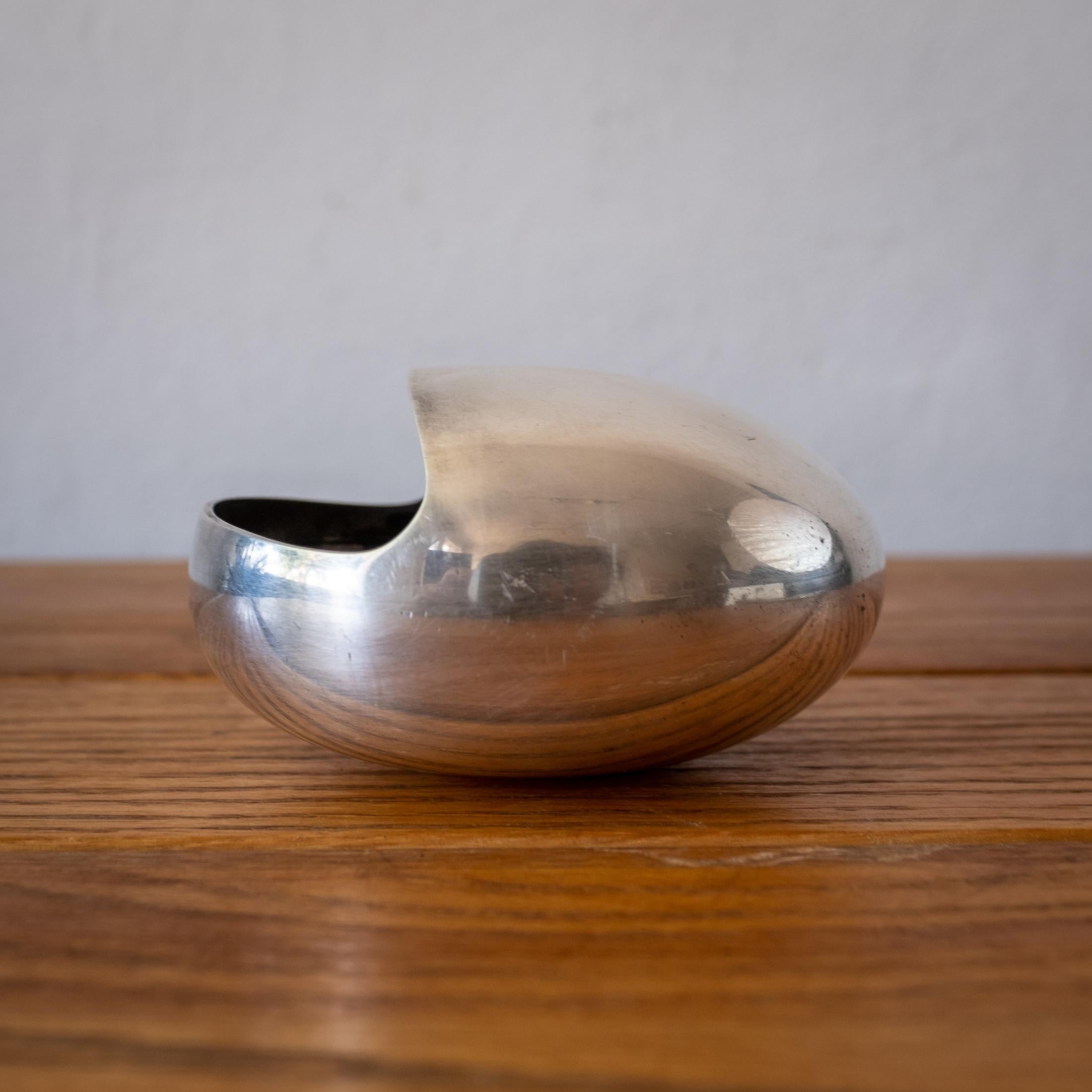 Danish Modernist Silver Plate Ashtray or Incense Burner by Carl Cohr, 1950s In Good Condition For Sale In San Diego, CA