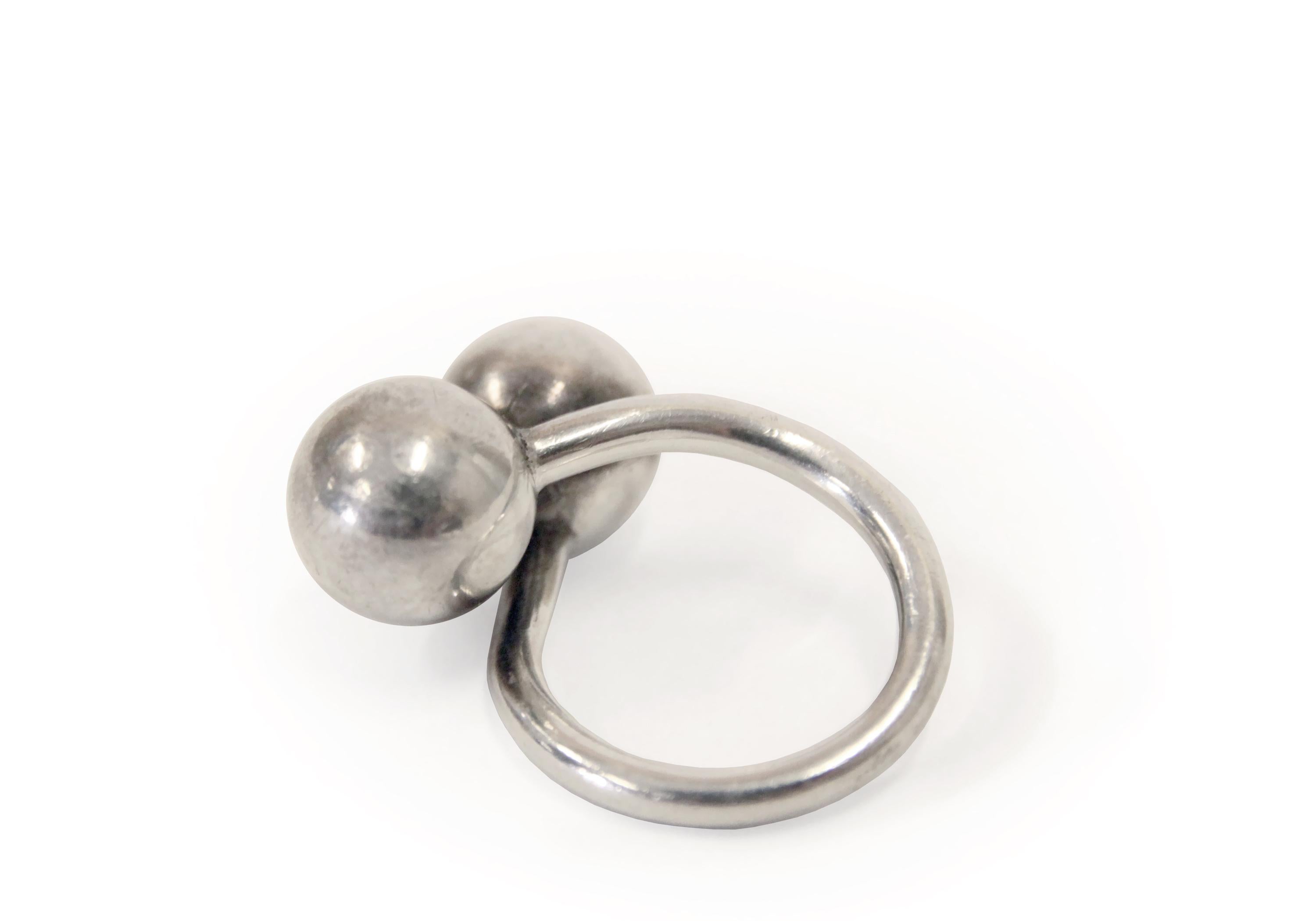 Danish Modernist Silver Ring, 1960s For Sale 1