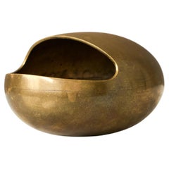 Danish Modernist Smile Brass Ashtray or Incense Burner by Carl Cohr, 1950s