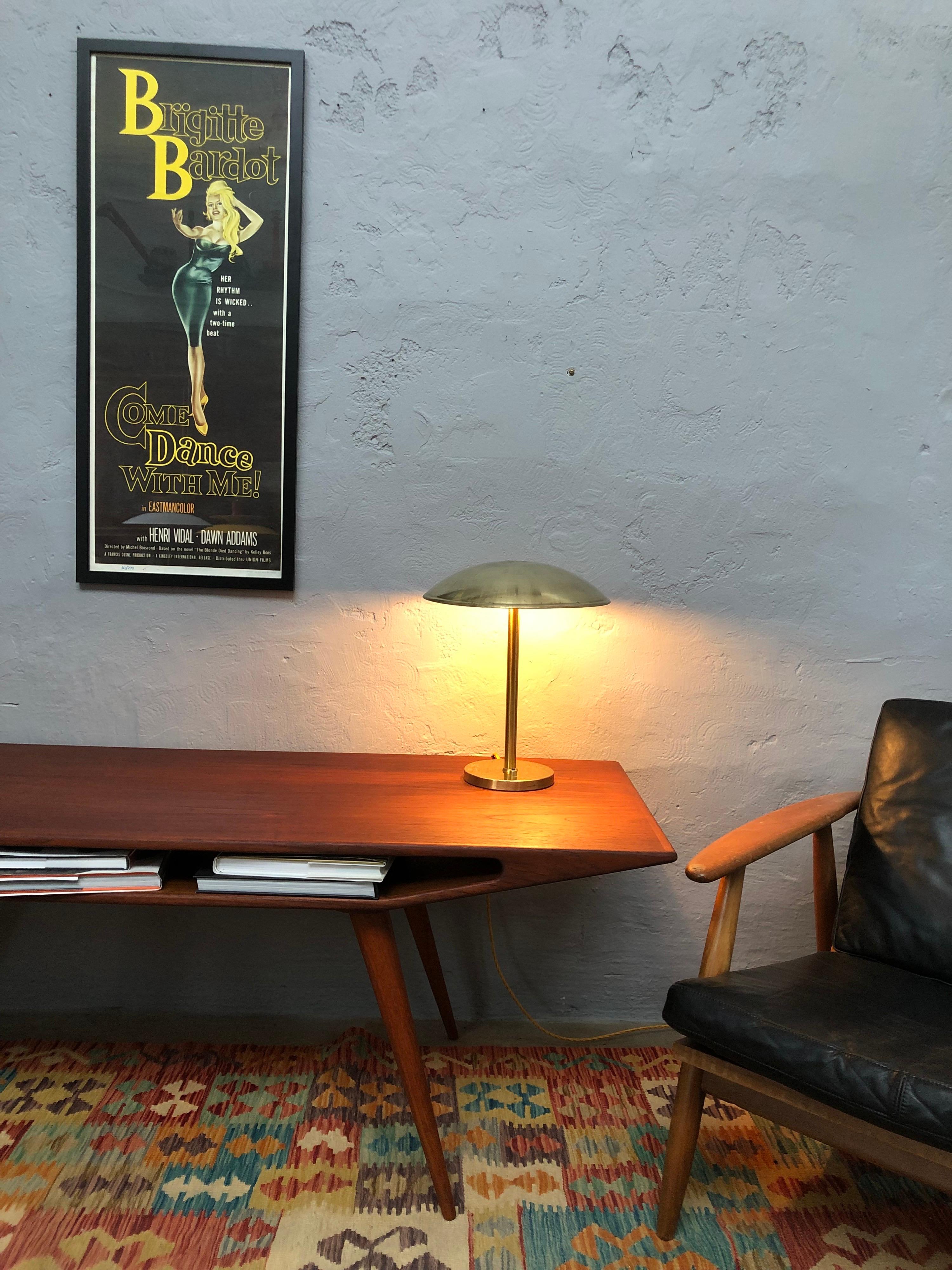 Danish Modernist Table Lamp in Brass from the 1940s by Lyfa With Provenance 8