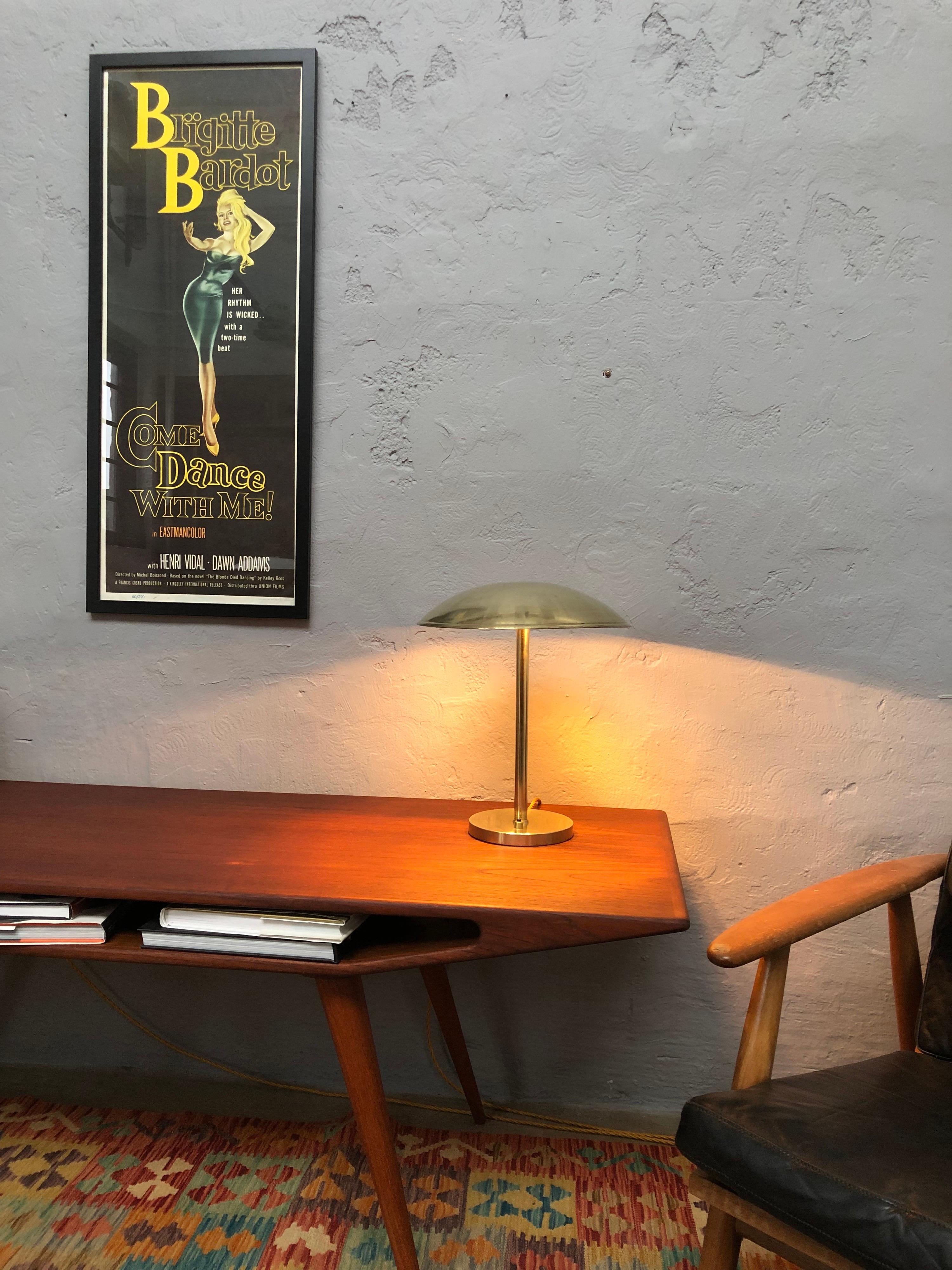 A Pair of Danish Modernist Table Lamp in Brass from the 1940s by Lyfa 12