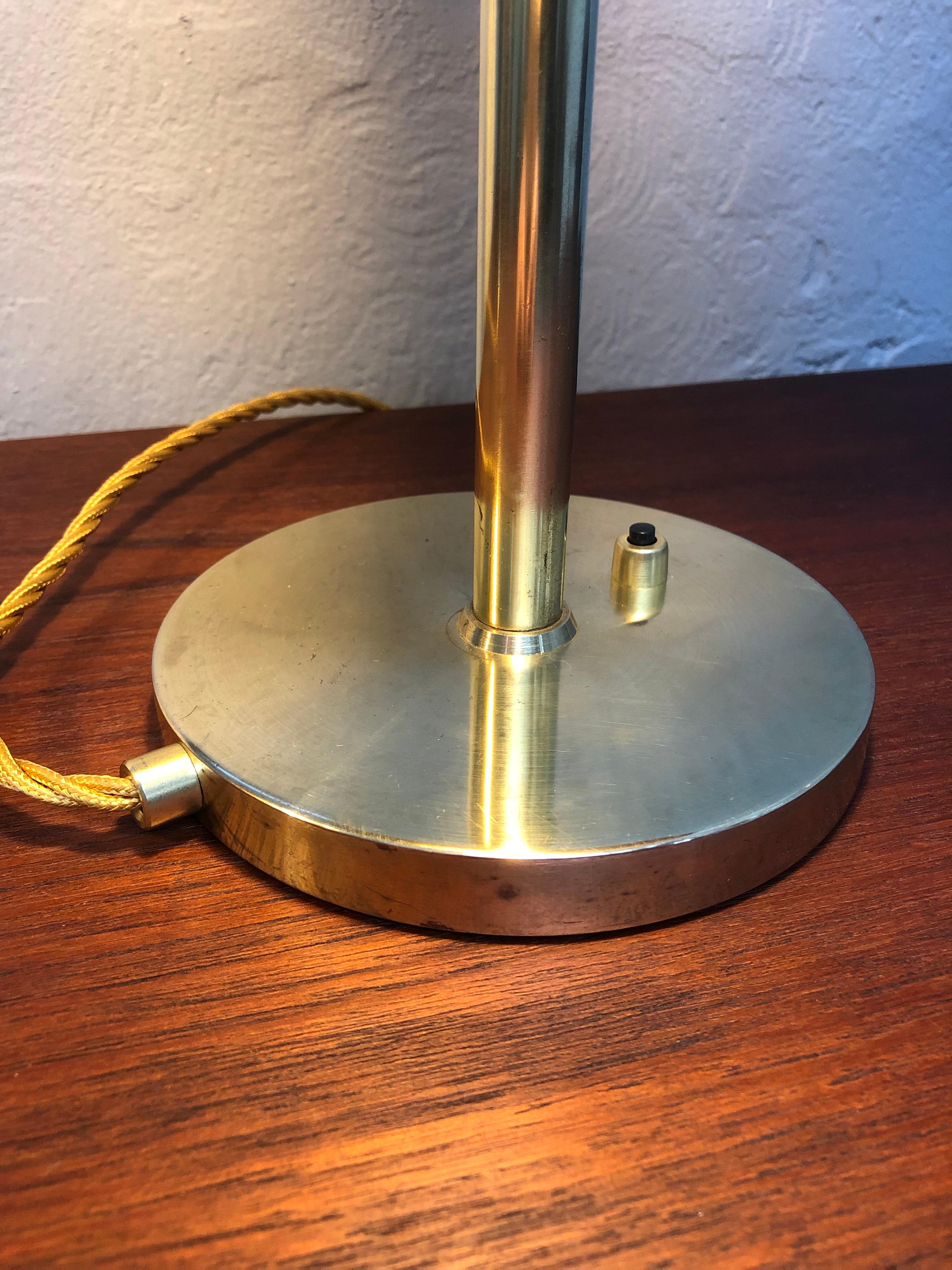 A Pair of Danish Modernist Table Lamp in Brass from the 1940s by Lyfa 1
