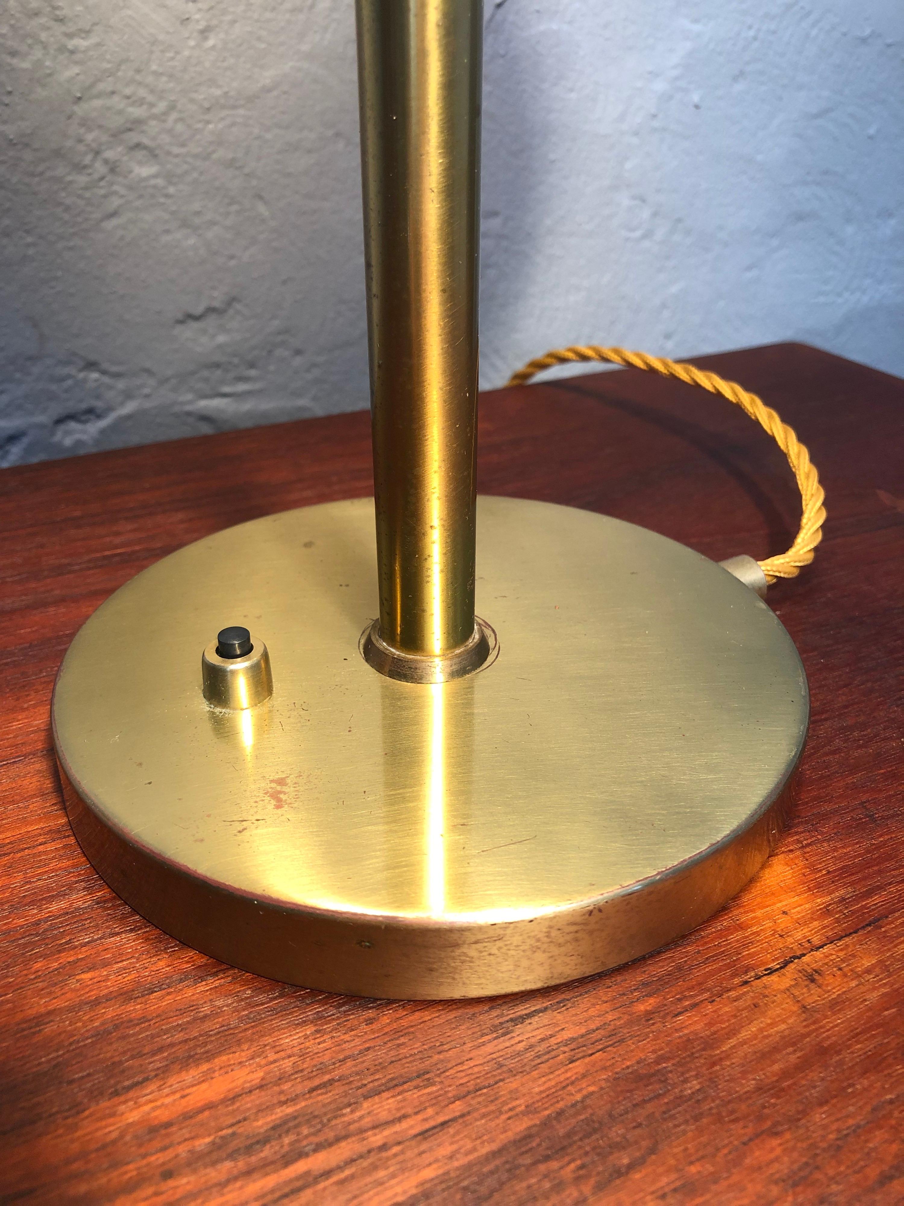 Danish Modernist Table Lamp in Brass from the 1940s by Lyfa With Provenance 3