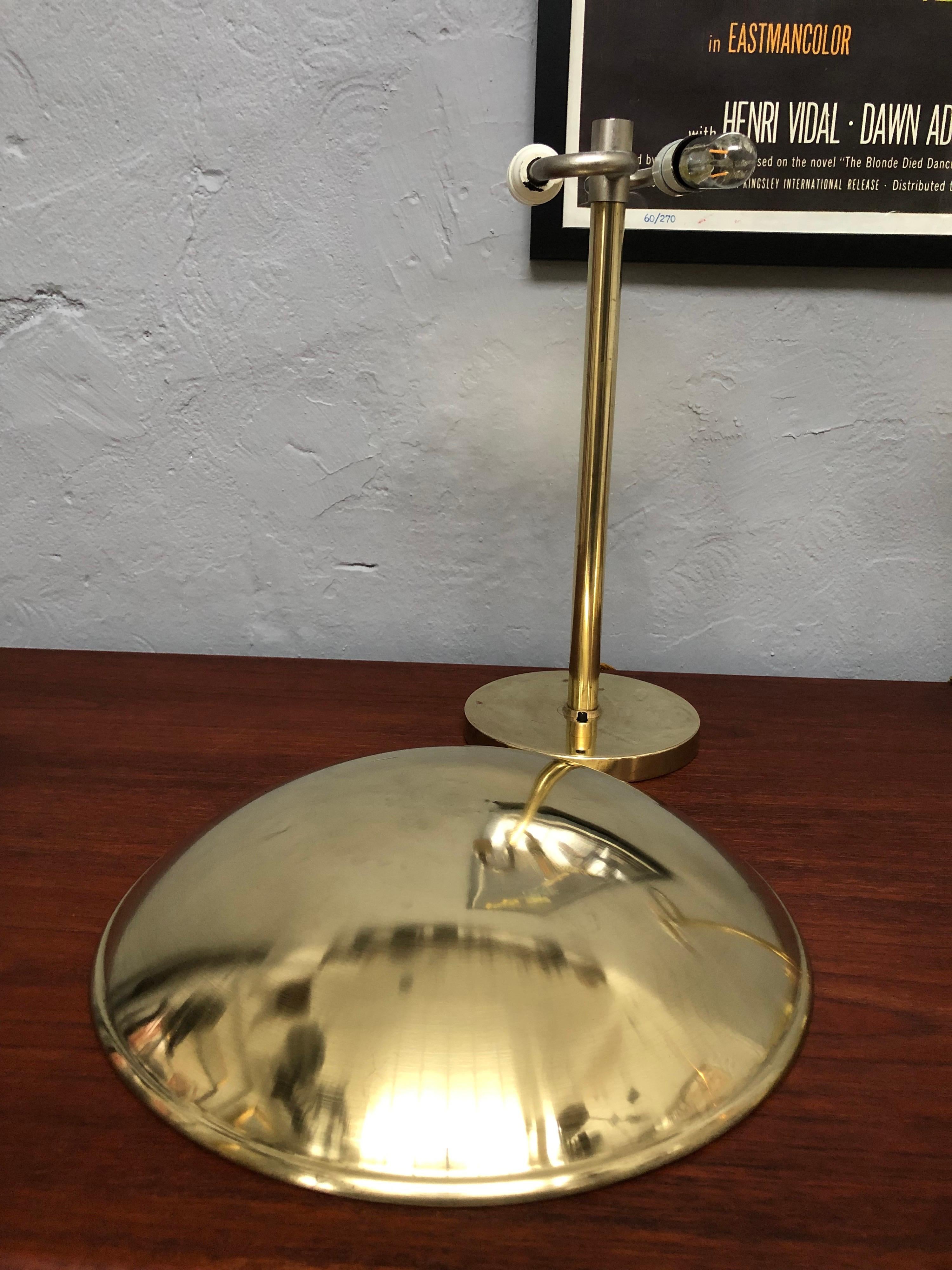 A Pair of Danish Modernist Table Lamp in Brass from the 1940s by Lyfa 3