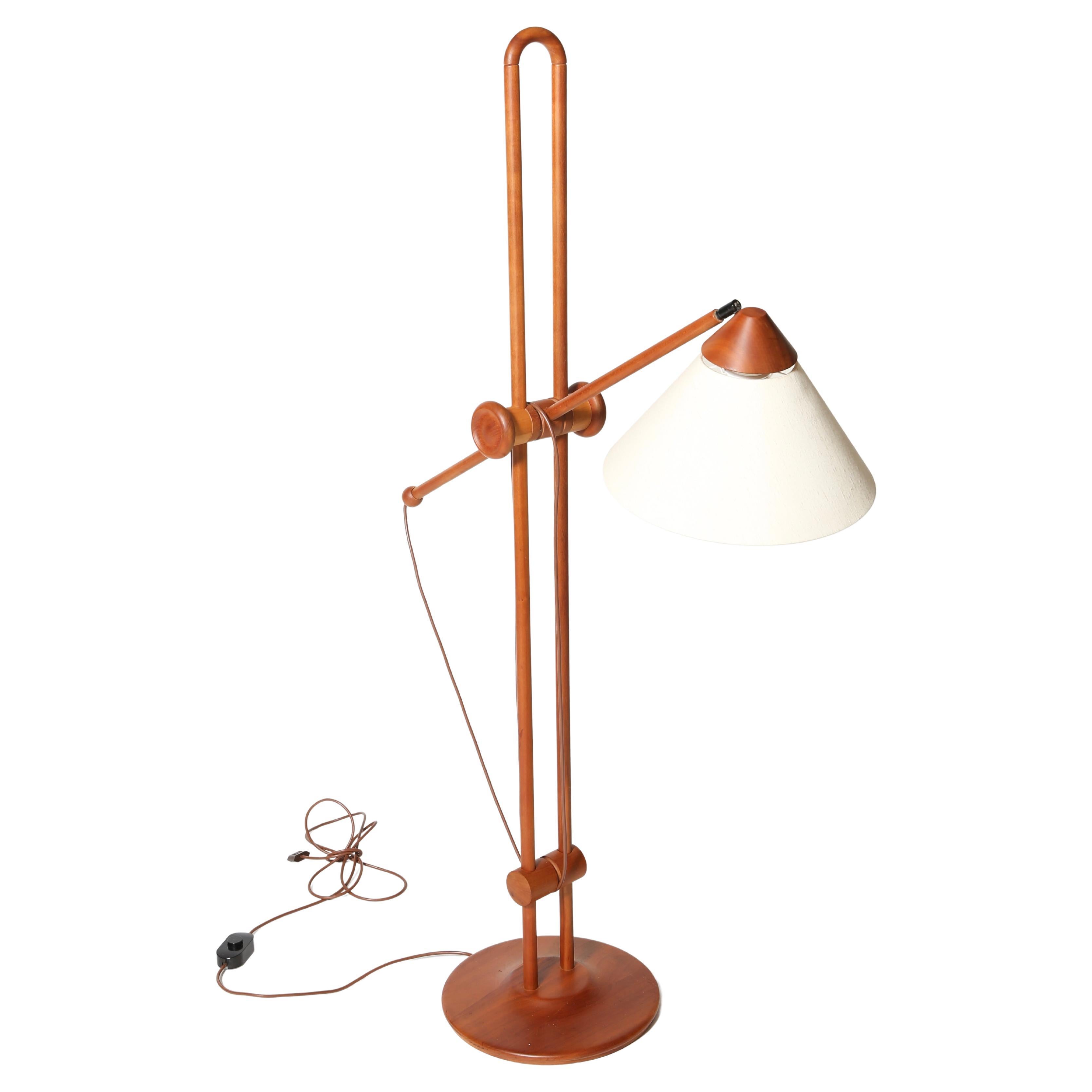 Teak Danish Modern Touchier Floor Lamp For Sale at 1stDibs