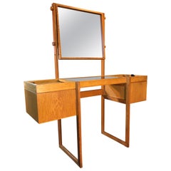 Danish Modernist Vanity Unit, Oak, Midcentury