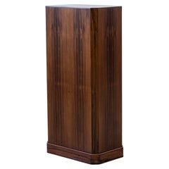 Pedestal modernista danés de nogal del Museo Ordupgaard, dinamarca Años 50