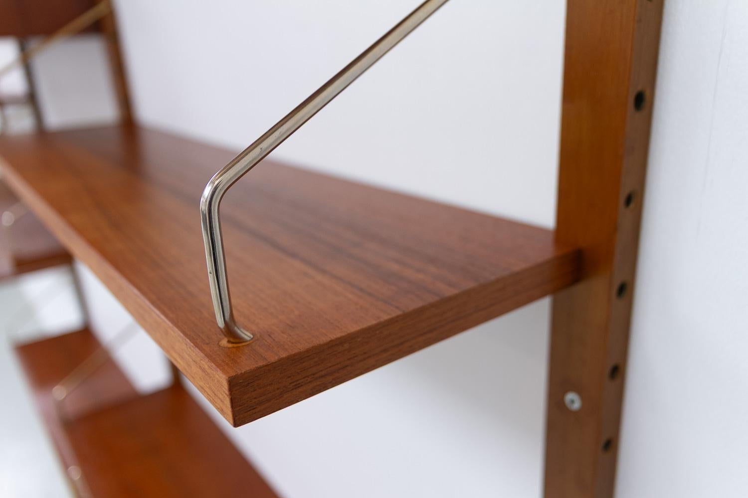 Danish Modular Royal Teak Wall Unit by Poul Cadovius for Cado, 1960s. 6