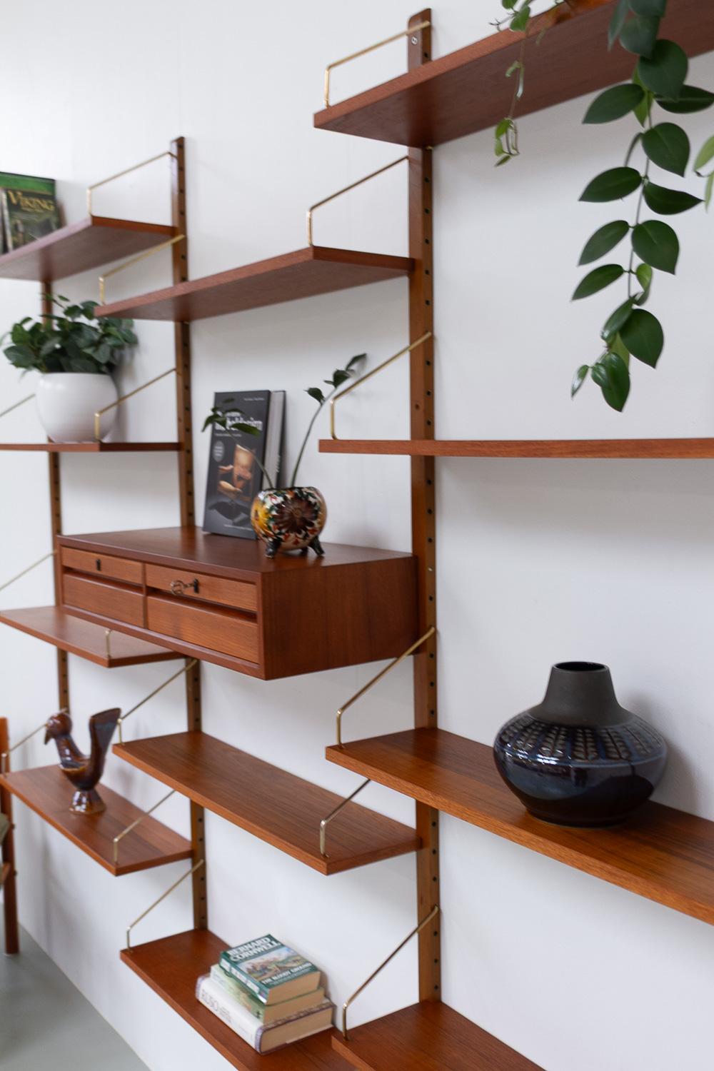 Danish Modular Royal Teak Wall Unit by Poul Cadovius for Cado, 1960s. 12