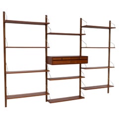Modularer dänischer Wandschrank aus königlichem Teakholz von Poul Cadovius für Cado, 1960er Jahre.