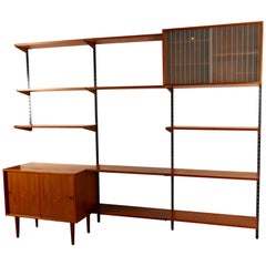 Danish Modular Teak Wall Unit by Kai Kristiansen, 1960s