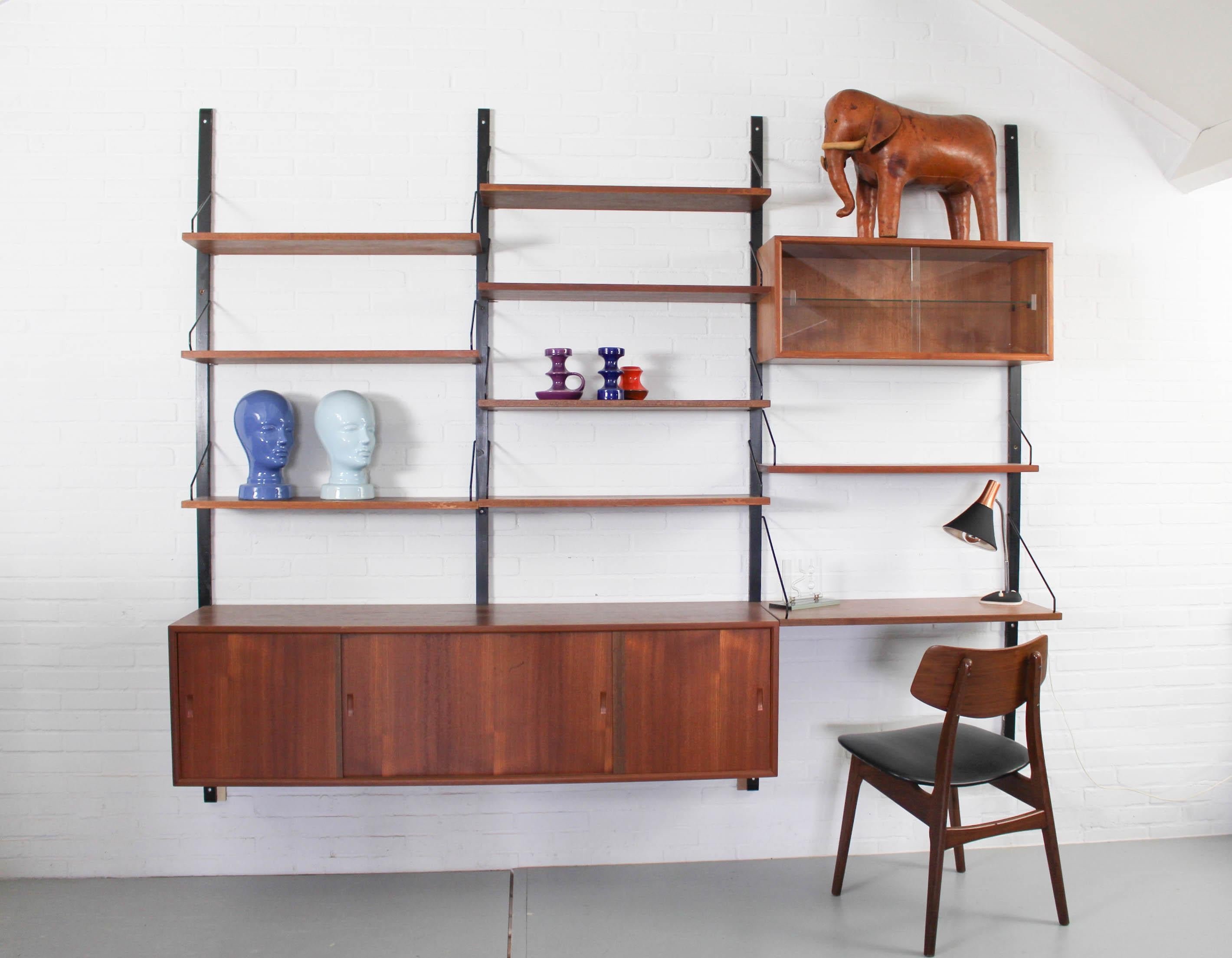 Danish Modular Teak Wall Unit by Poul Cadovius, 1960s 5