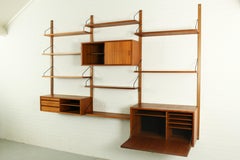 Danish Modular Teak Wall Unit by Poul Cadovius, 1960s