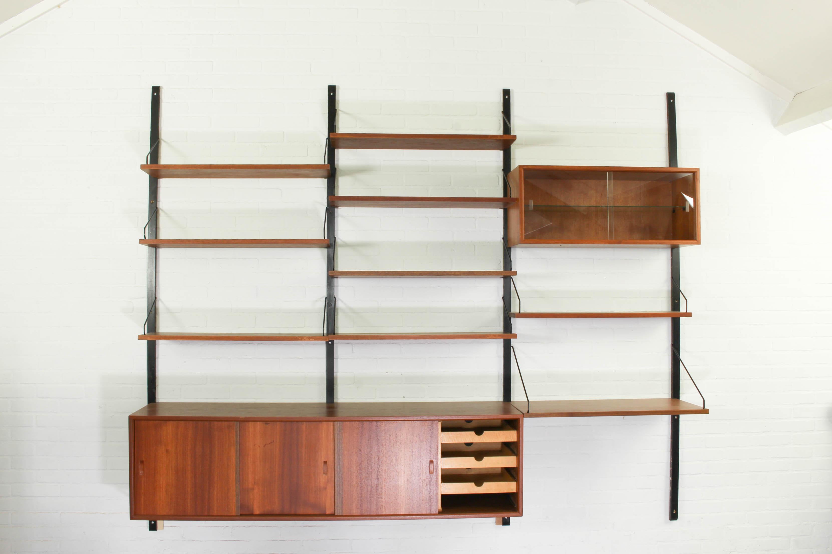 Mid-Century Modern Danish Modular Teak Wall Unit by Poul Cadovius, 1960s