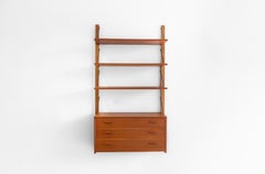 Danish modular wall unit in teak