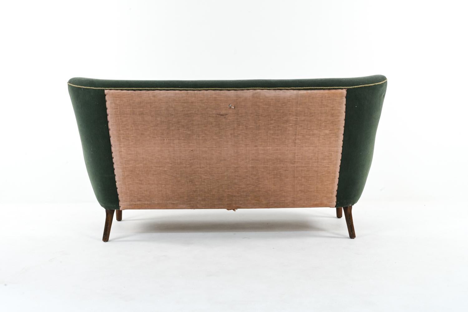 20th Century Danish Mohair Sofa by Alfred Christensen for Slagelse Mobelvaerk, C. 1940's