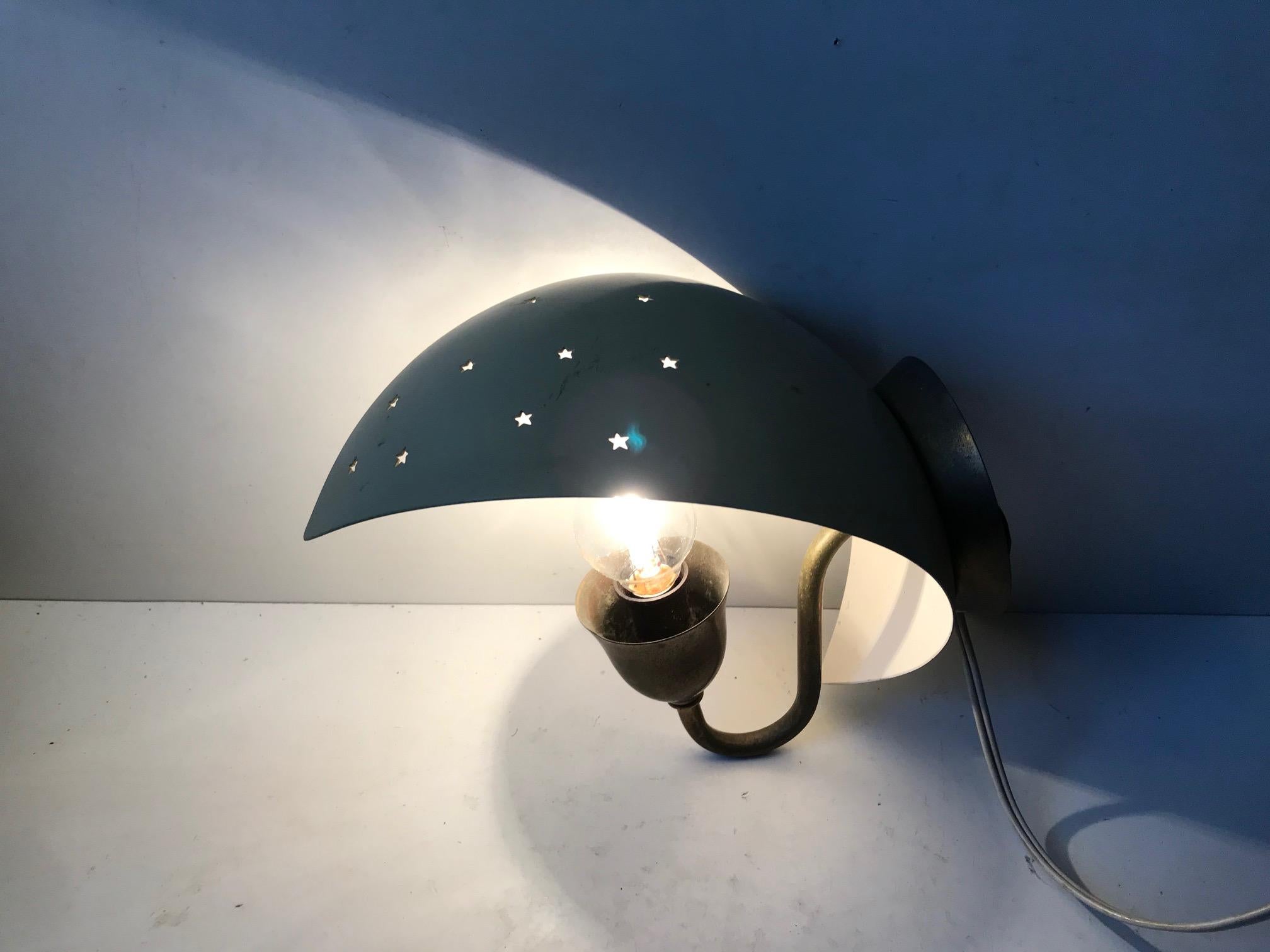 Mid-20th Century Danish Moon Wall Sconce by Fog & Mørup, 1930s