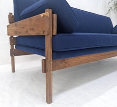 Danish MSM Solid Oiled Walnut Frame New Upholstery Vintage Daybed Sofa Settee