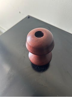 Danish mushroom, wood carved candle holder